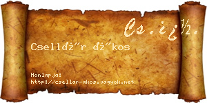 Csellár Ákos névjegykártya